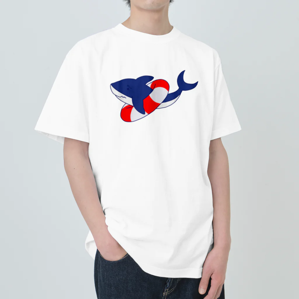 kazukiboxのサメくんは、泳げない。 Heavyweight T-Shirt