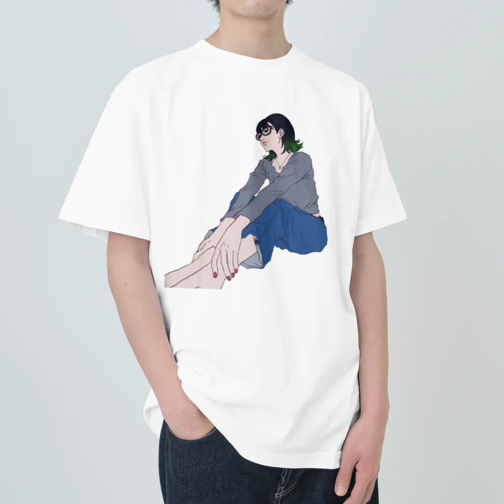 空き家のめがねっこ Heavyweight T-Shirt