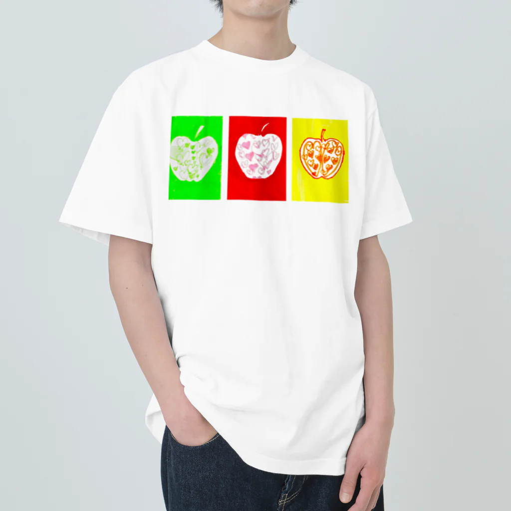 おとぼけ姉さんSHOPのりんご！りんご！りんご！ ヘビーウェイトTシャツ