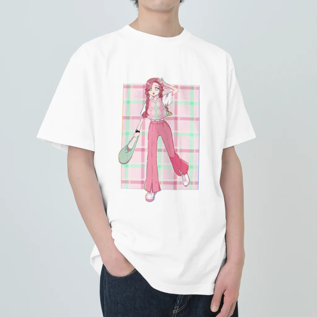 motsu・nabeの春(PINK) ヘビーウェイトTシャツ