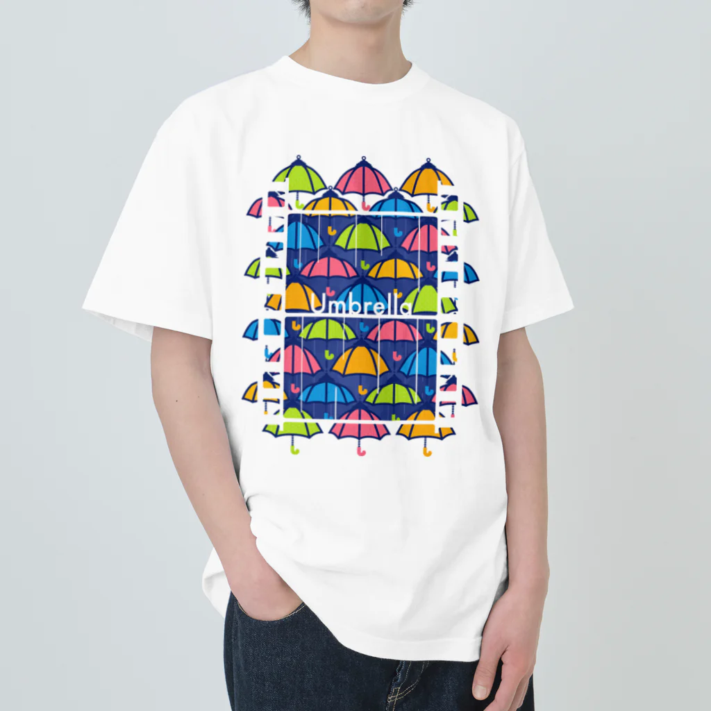 ハナドリカ SUZURI店の雨傘の照明 Heavyweight T-Shirt
