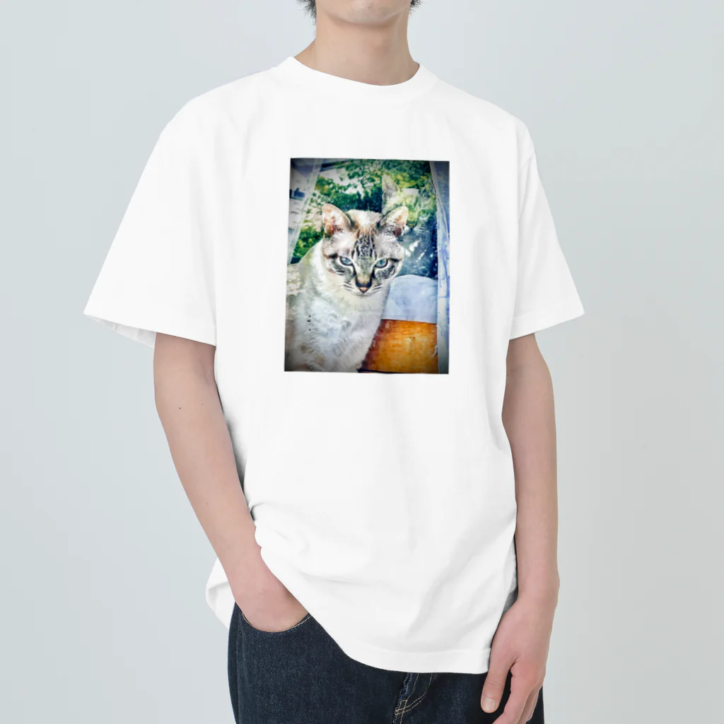 ピリカとカムイの保護猫のカムイ君 Heavyweight T-Shirt