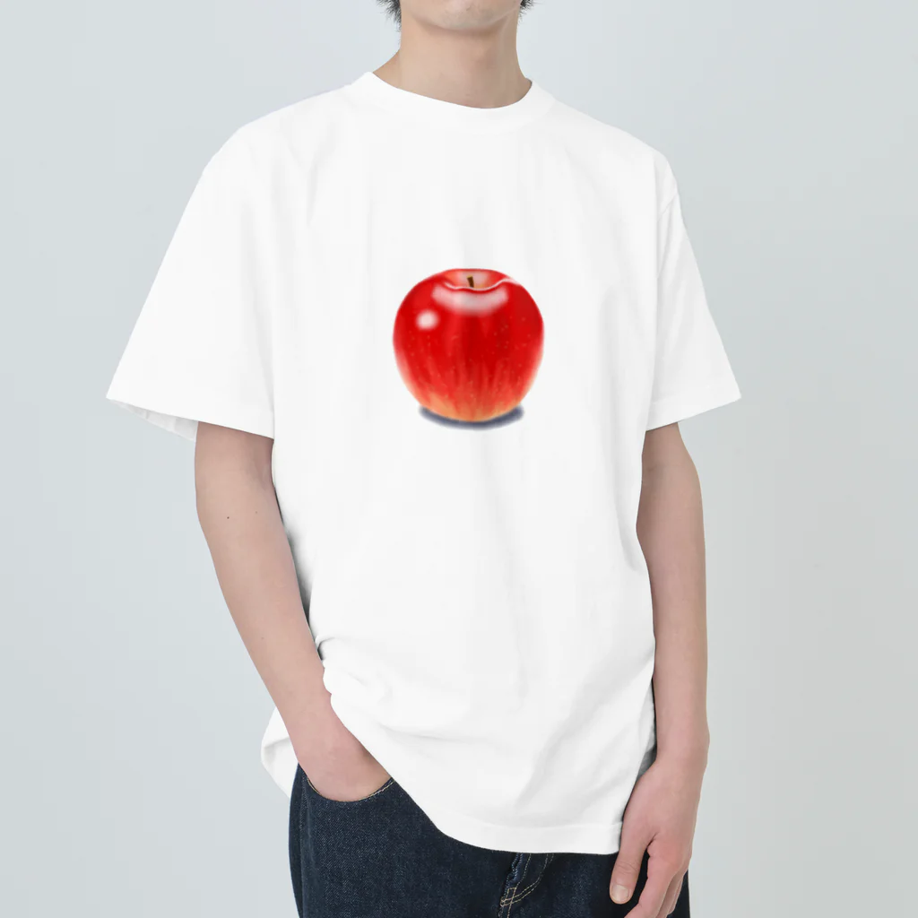 a-illustの手描きリンゴ🍎 ヘビーウェイトTシャツ