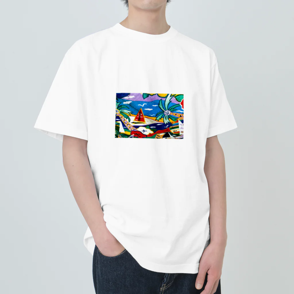 スマイル３９の真夏のバカンス Heavyweight T-Shirt