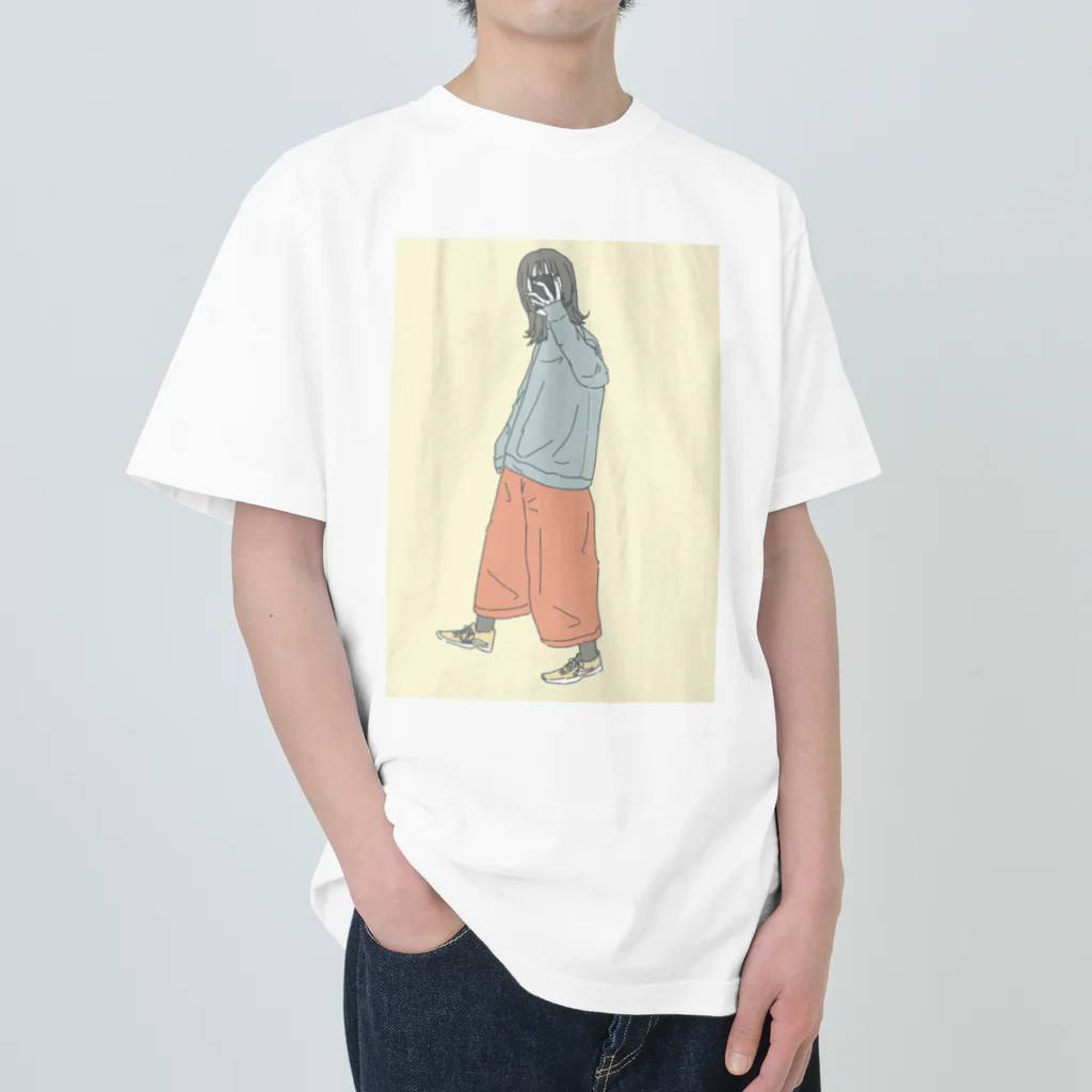 YU_SHOPのエモい女の子Tシャツ Heavyweight T-Shirt