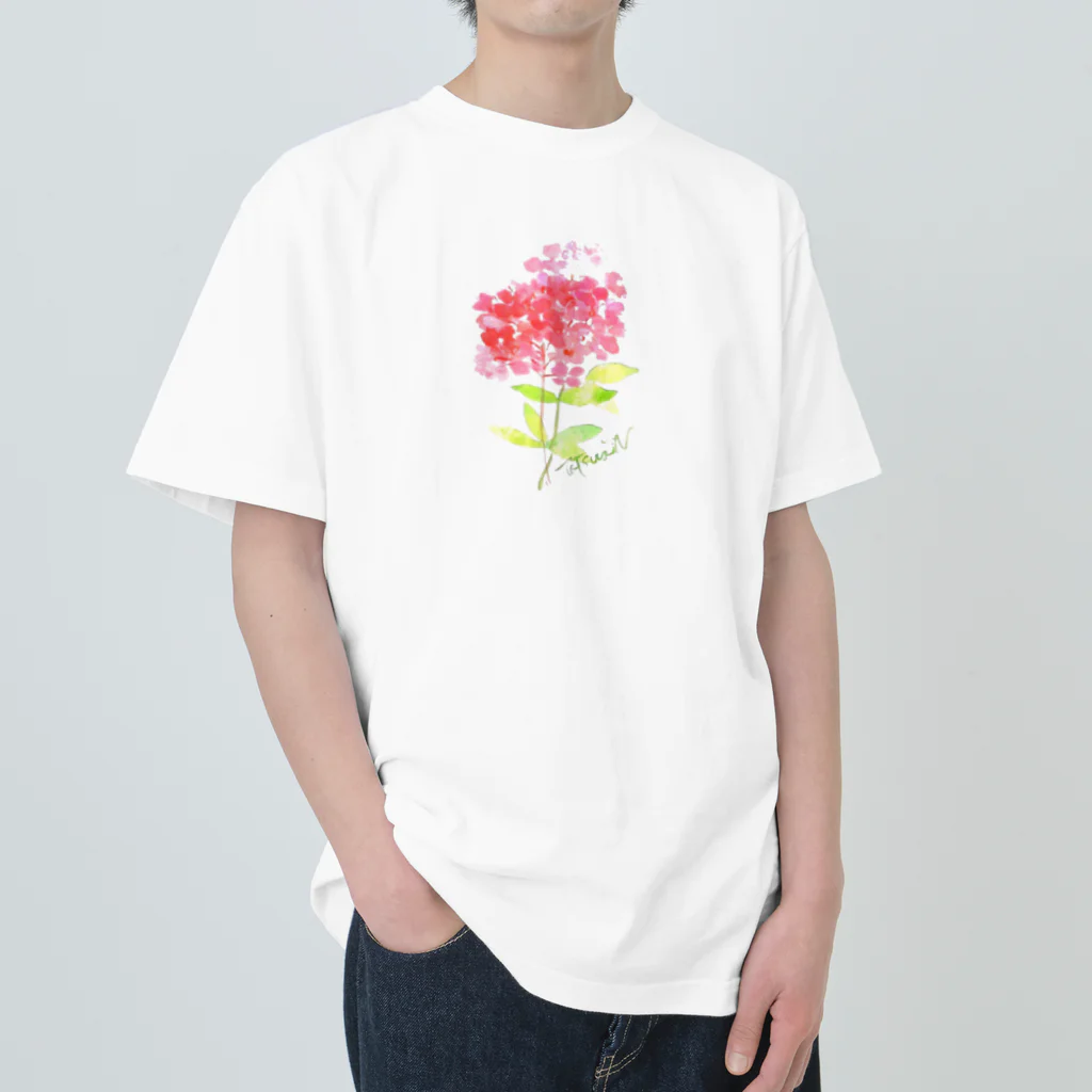 SUZURI.KEY-CHANの7月14日誕生日花フロッカス ヘビーウェイトTシャツ