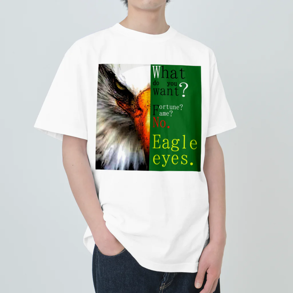 Eagleeyeのテニス　Eagleeye 富と名声　 ヘビーウェイトTシャツ