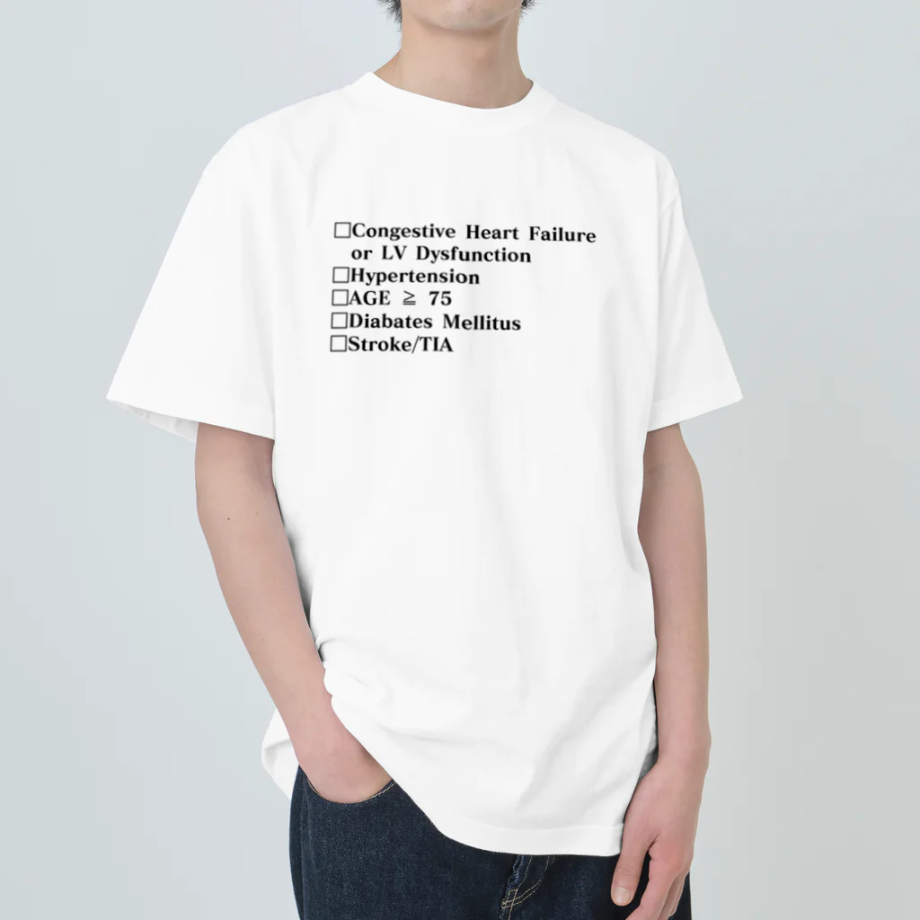 きむぬぃのCHADS2チェックリスト Heavyweight T-Shirt