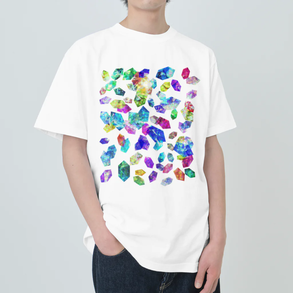 R☆worldのカラフルクリスタル Heavyweight T-Shirt