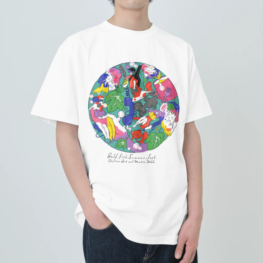 金魚たちの夏祭り👘🎋🎇の金魚たちの夏祭り 2022カラーモデル Heavyweight T-Shirt