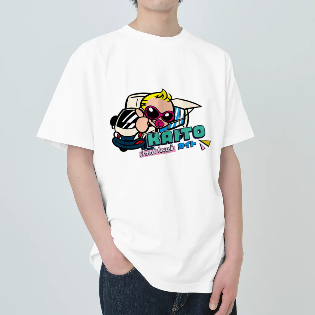 メロンパン兄貴のFood truck Kaito ヘビーウェイトTシャツ