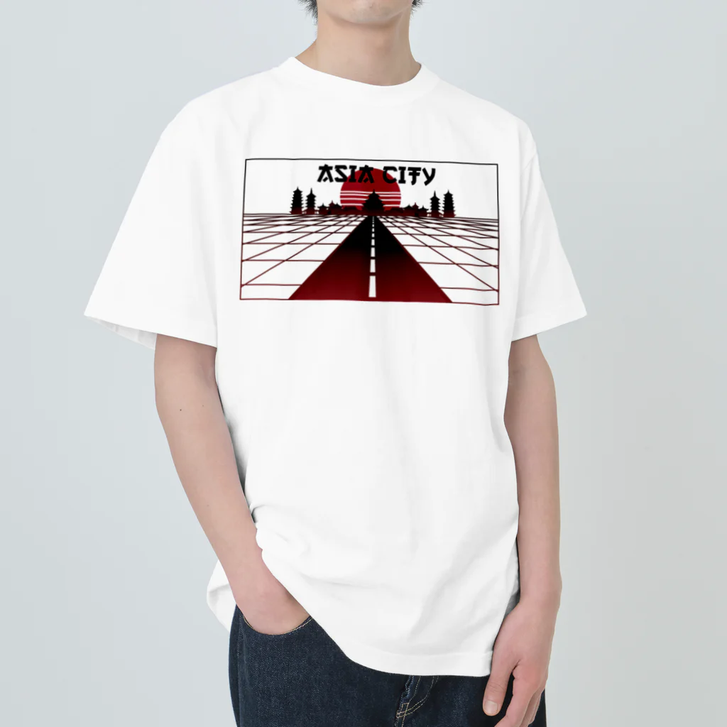 中華呪術堂（チャイナマジックホール）の vaporwave asiacity  Heavyweight T-Shirt