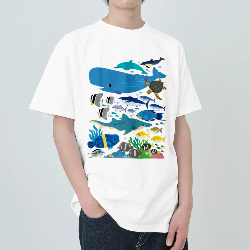 みなとまち層の小笠原の海洋生物(背景なし) ヘビーウェイトTシャツ