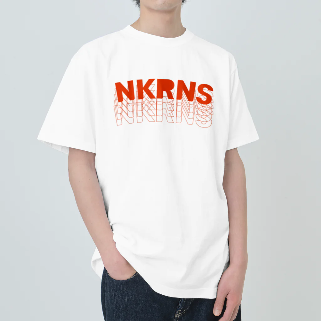 NKRNSのNKRNS - (フロント ロゴ / バック シーサー） ヘビーウェイトTシャツ