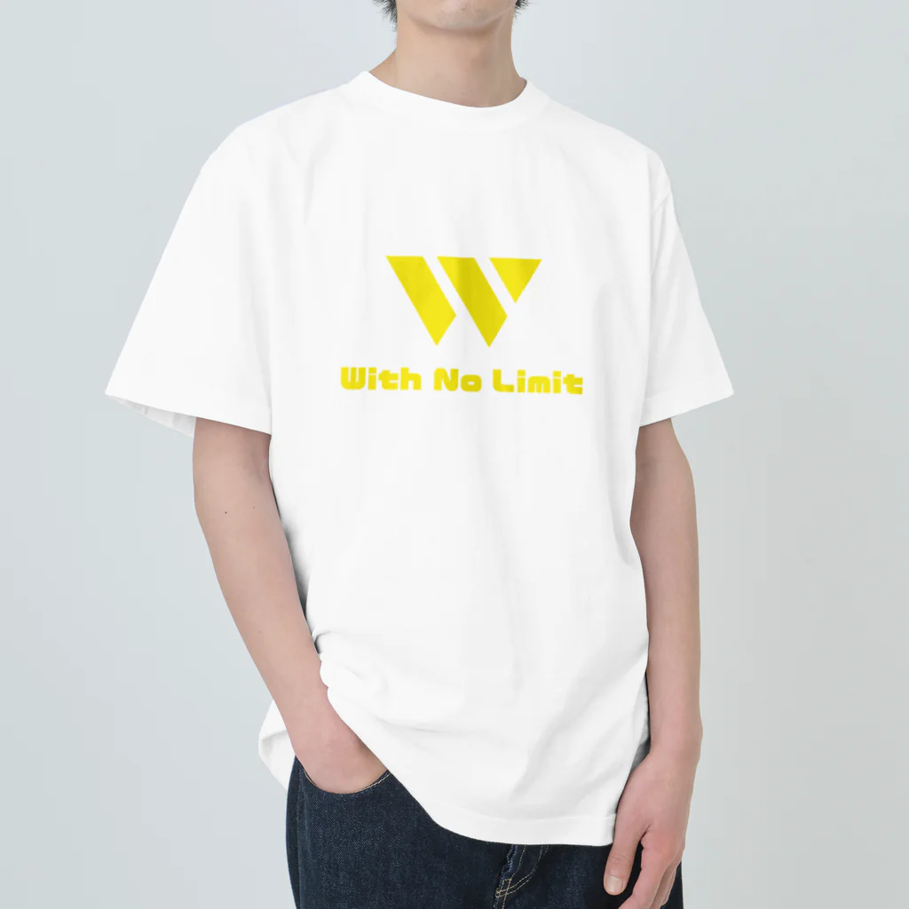 With No LimitのWith No Limit ロゴ Yellowバージョン ヘビーウェイトTシャツ