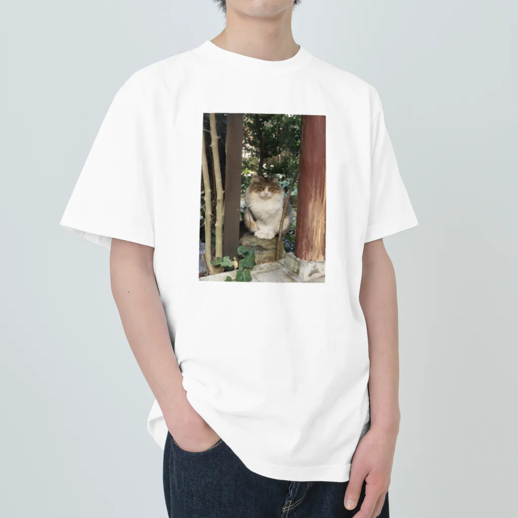 PLANET OF CATS ねこの惑星のmofuneco4 ヘビーウェイトTシャツ