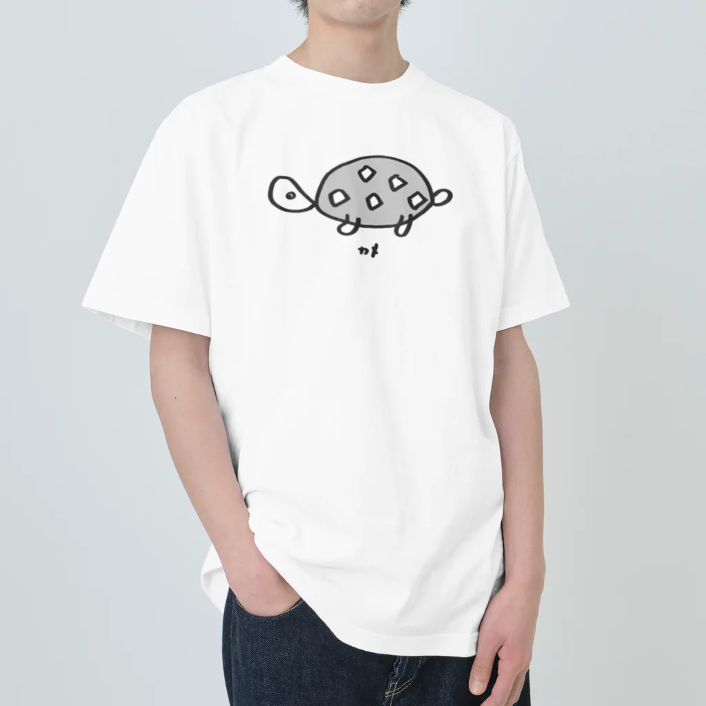 どうみても動物シリーズのどうみてもカメ Heavyweight T-Shirt