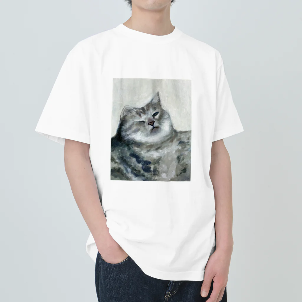 uiの友人のﾈｺﾁｬﾝ ヘビーウェイトTシャツ