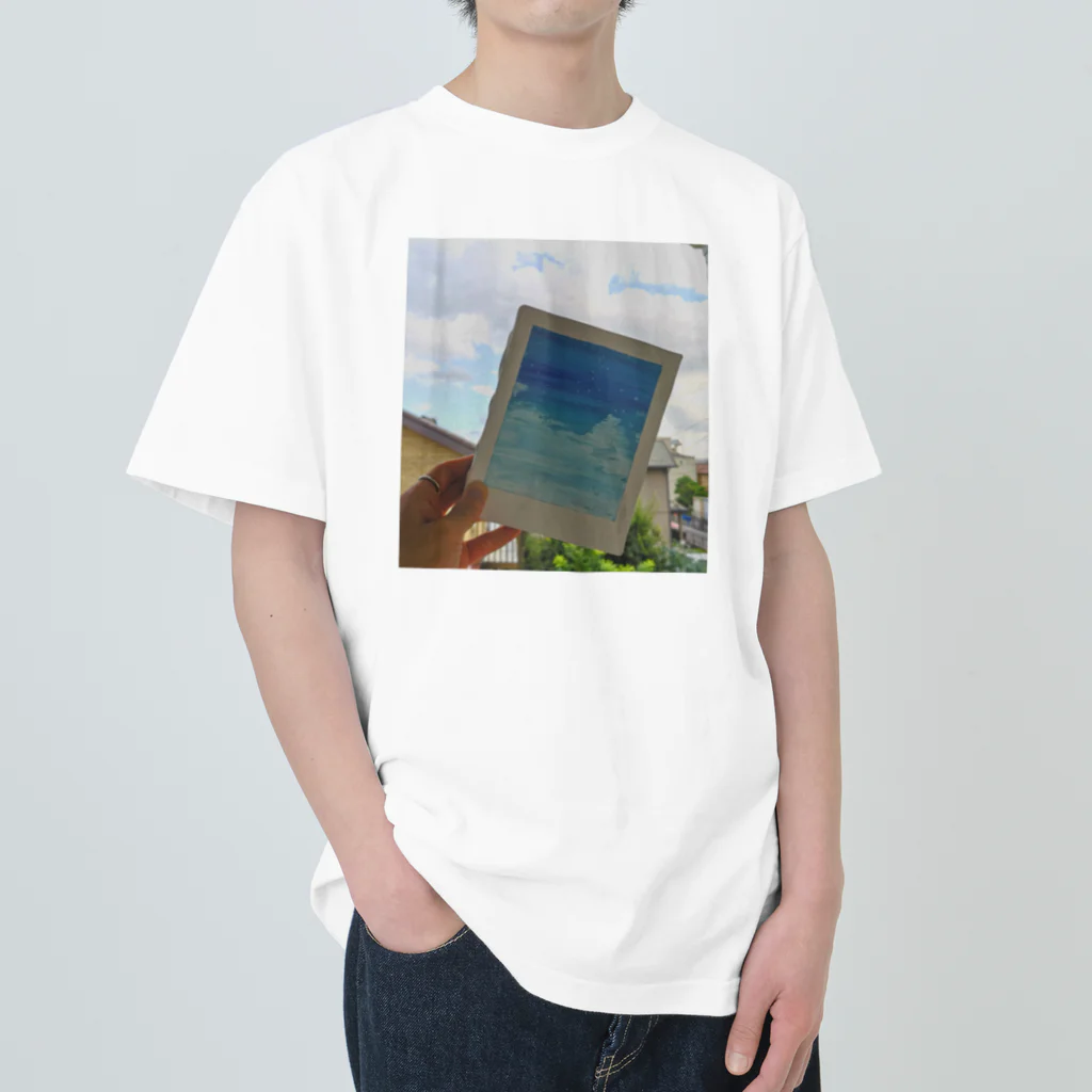 キャンバスアート_ショップの青空と蒼空と Heavyweight T-Shirt