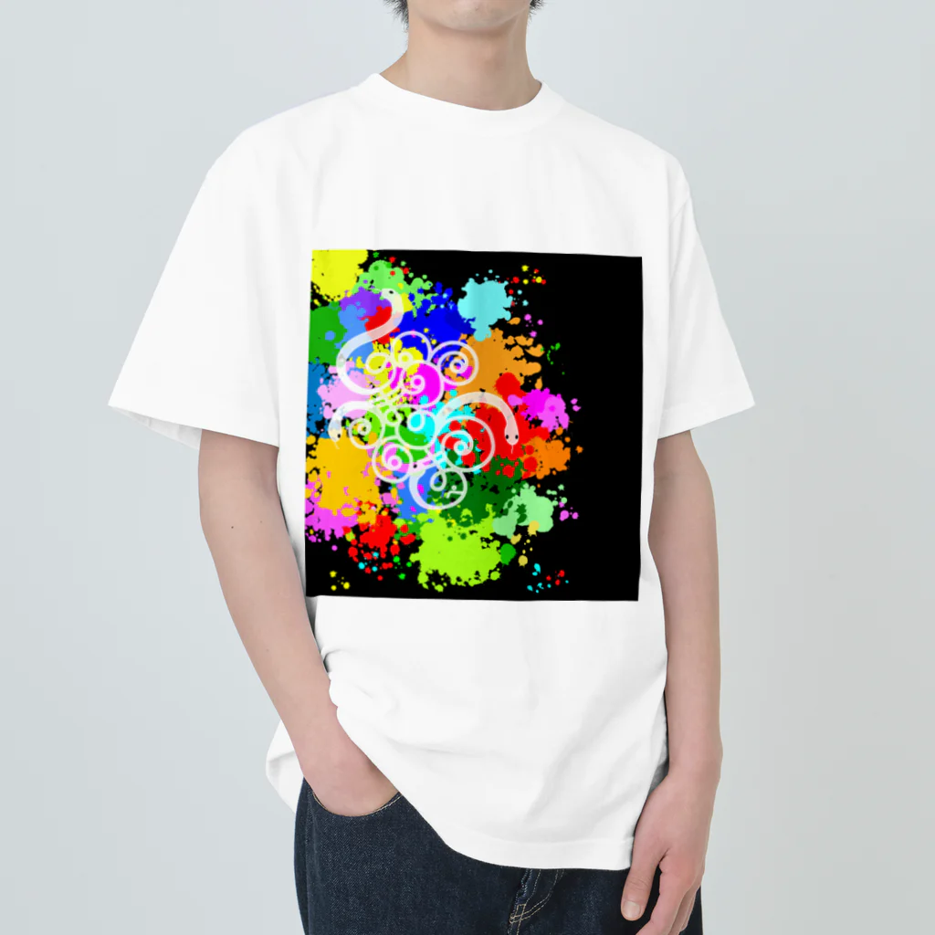 のまぴー♂♫music creator♫のノマペスク柄 ヘビーウェイトTシャツ