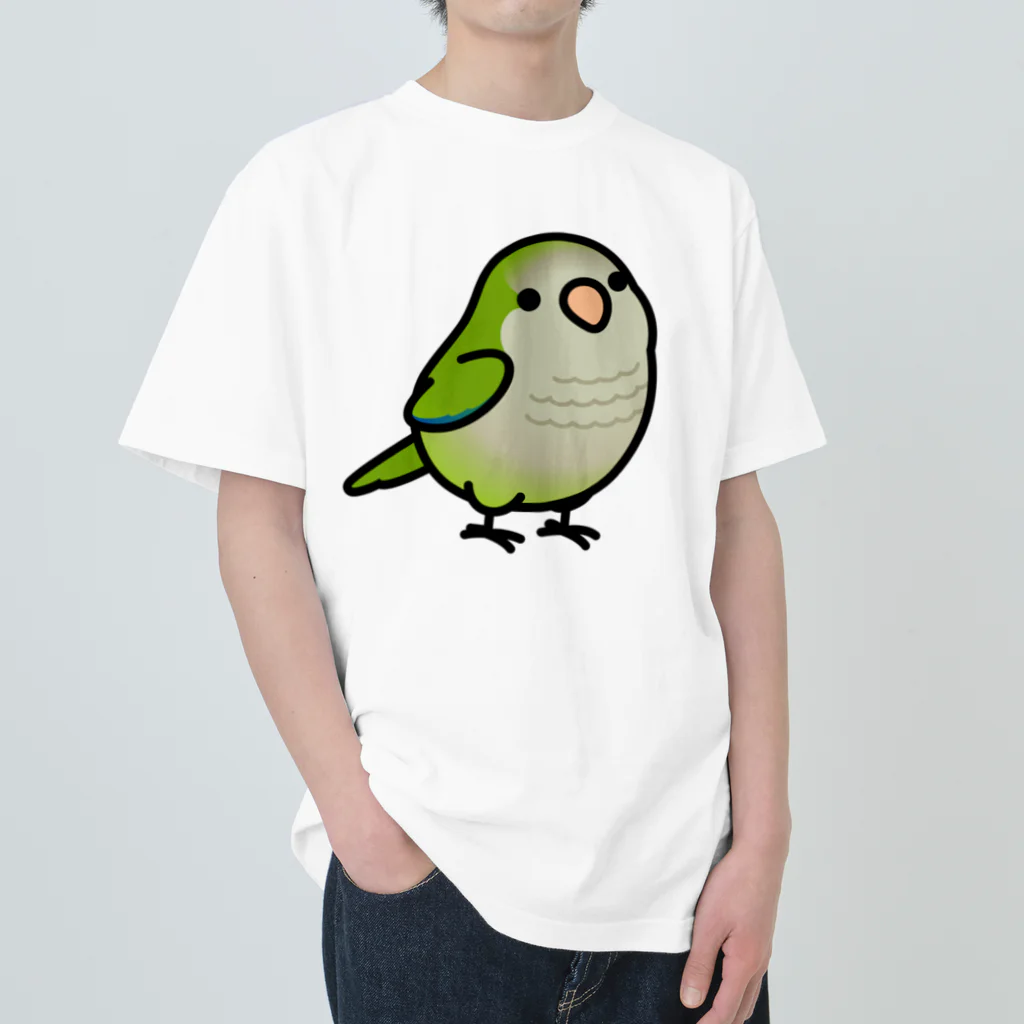 Cody the LovebirdのChubby Bird オキナインコ　グリーン　 ヘビーウェイトTシャツ
