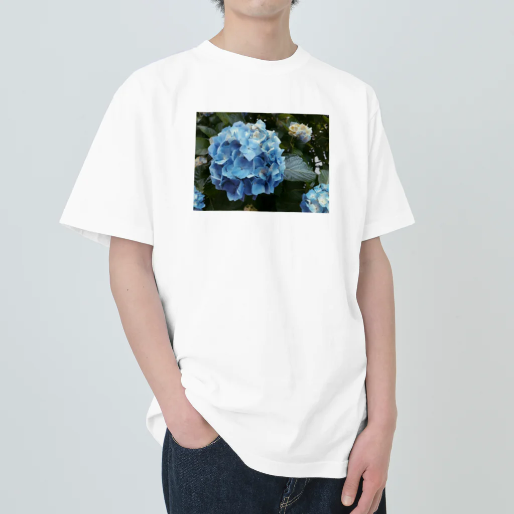 鯨田の紫陽花(あお) ヘビーウェイトTシャツ