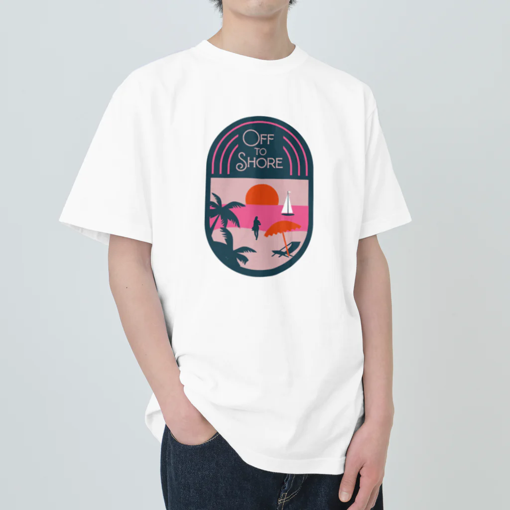 アロハスタイルハワイのオフショア　off to shore　 ヘビーウェイトTシャツ