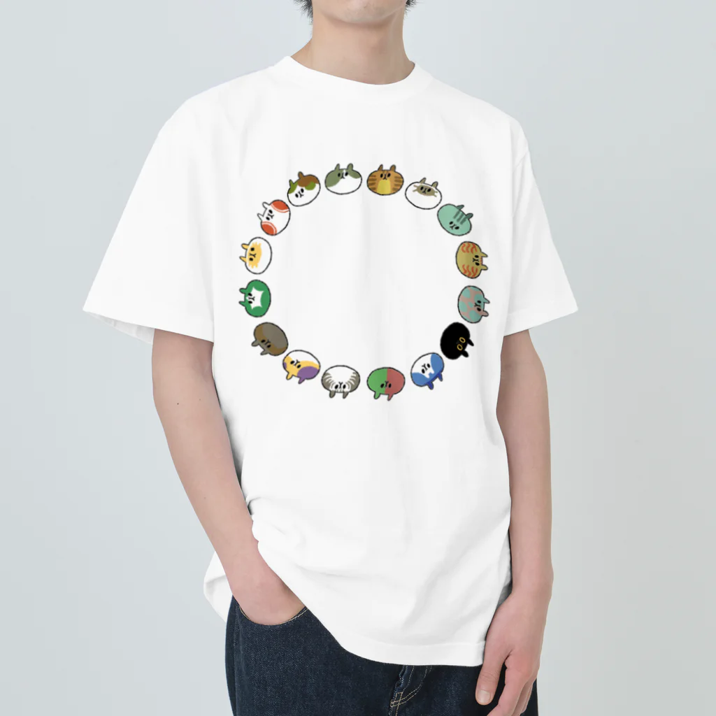 みみしゃぶといえてぃの猫集会 Heavyweight T-Shirt