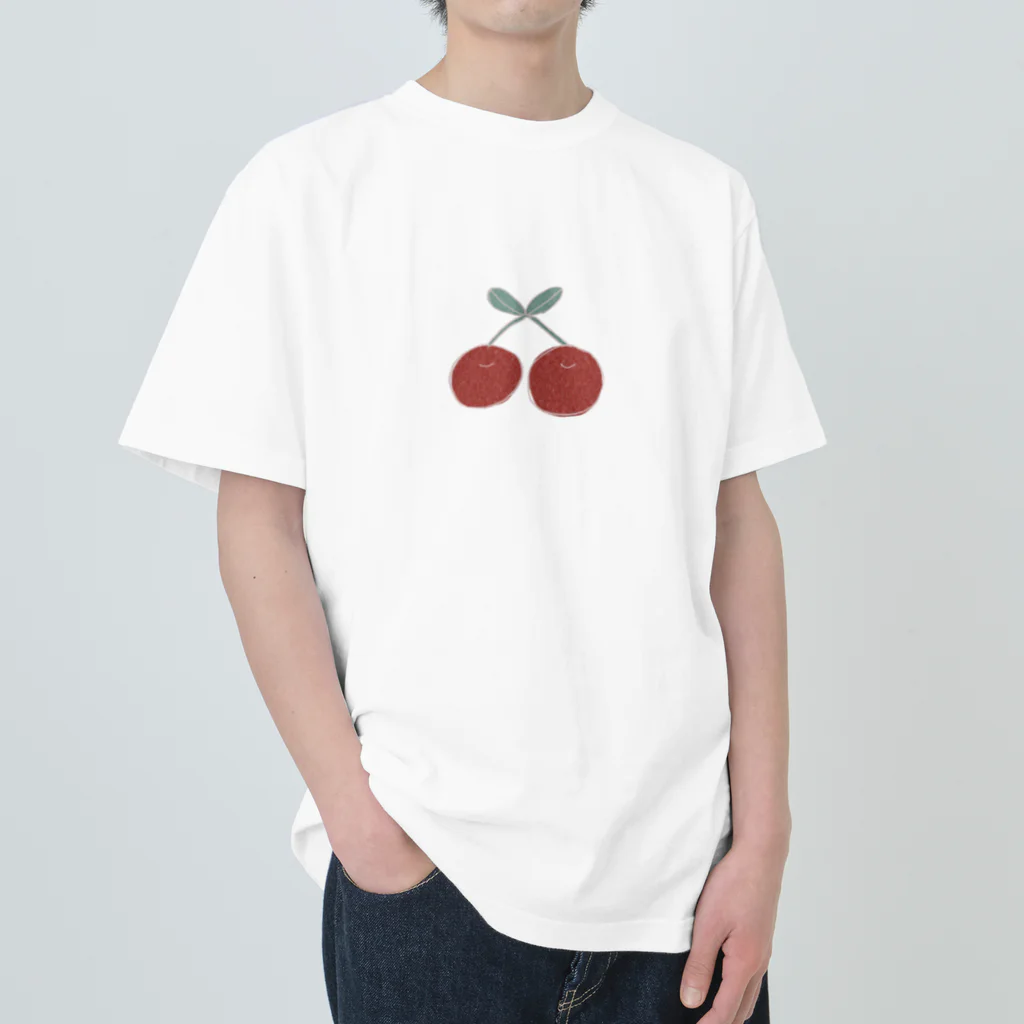野良猫のさくらんぼ Heavyweight T-Shirt