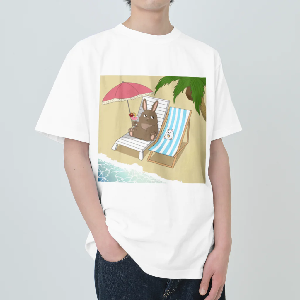 はむはむえどちゃんのはむうさ 夏のバカンス Heavyweight T-Shirt