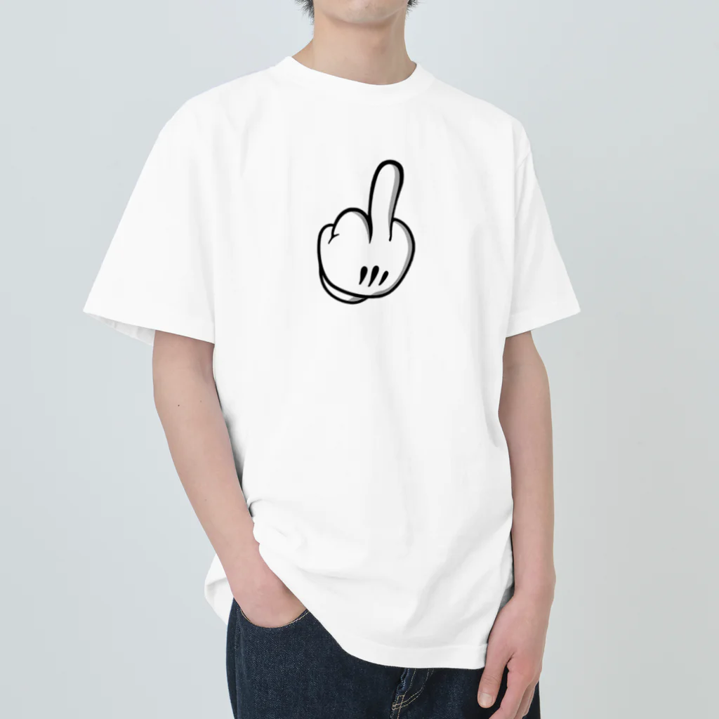 ミッキー中指 / 444 ( Akiakiaki )のヘビーウェイトTシャツ通販
