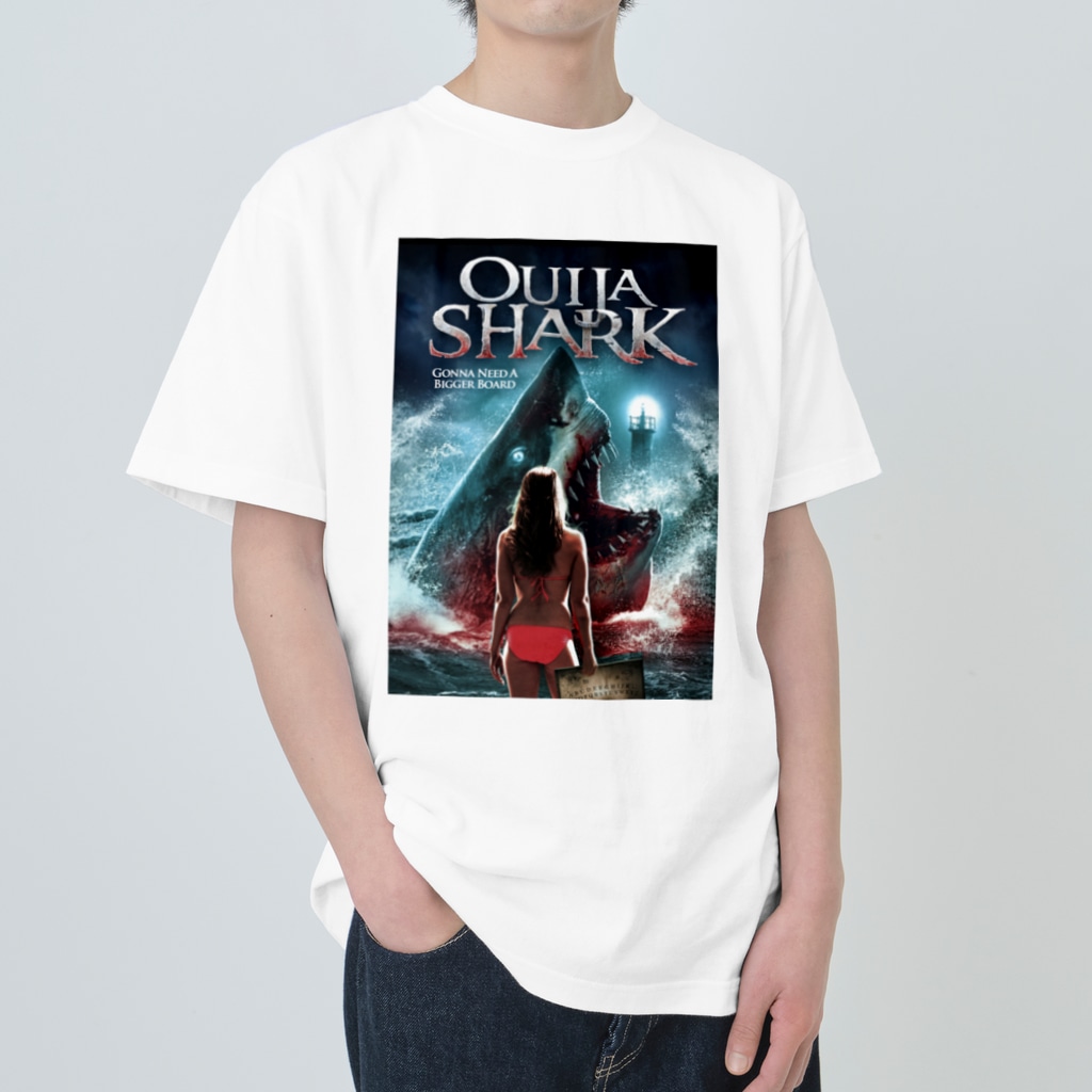 COMMA＋の『ウィジャ・シャーク 霊界サメ大戦』英語版ジャケット Heavyweight T-Shirt