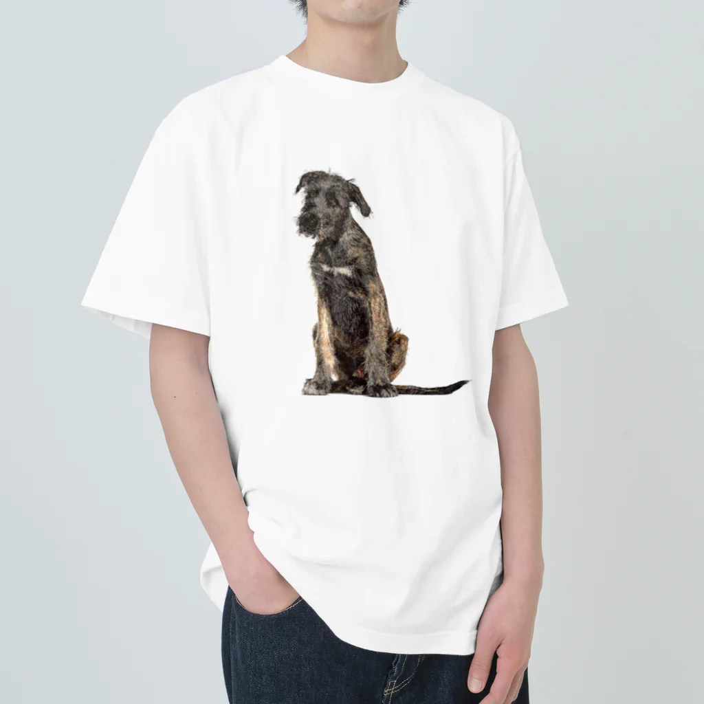 【CPPAS】Custom Pet Portrait Art Studioのクールなアイリッシュウルフハウンドドッグ Heavyweight T-Shirt