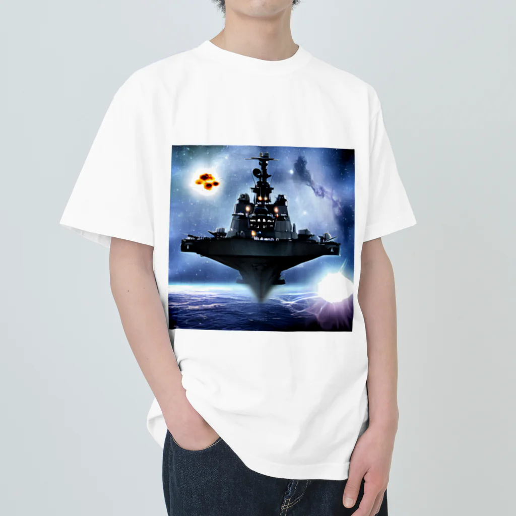 星空愛好会「ドリームペガサス」の宇宙戦艦パトシップ ヘビーウェイトTシャツ