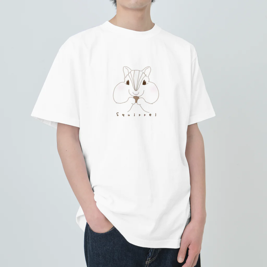 しろいくまのリスくん Heavyweight T-Shirt