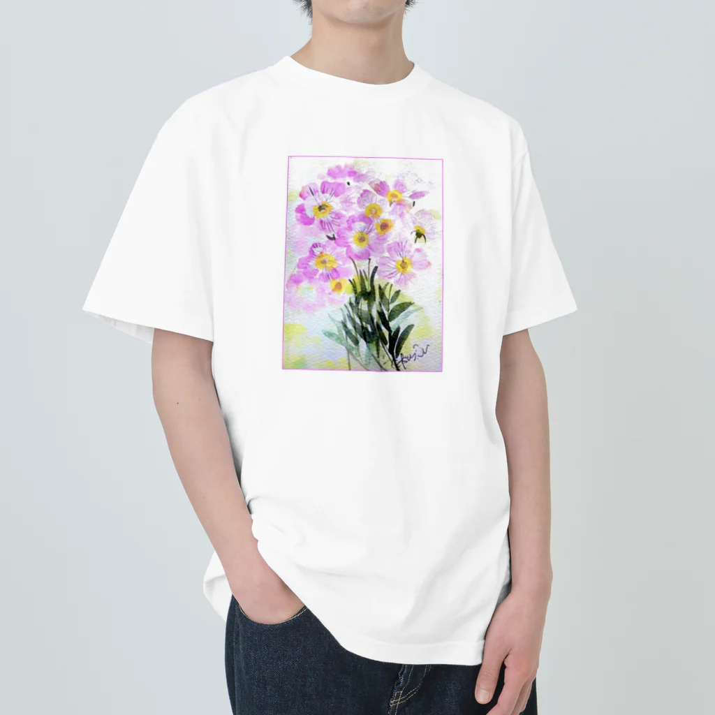 SUZURI.KEY-CHANの昼咲き月見草BF0902 Heavyweight T-Shirt