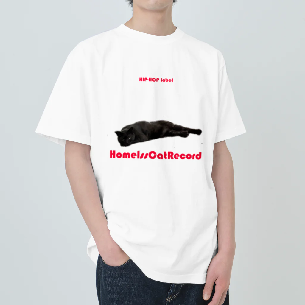 HomelessCatRecordのHomelessCatRecord おやすみ日本2 ヘビーウェイトTシャツ