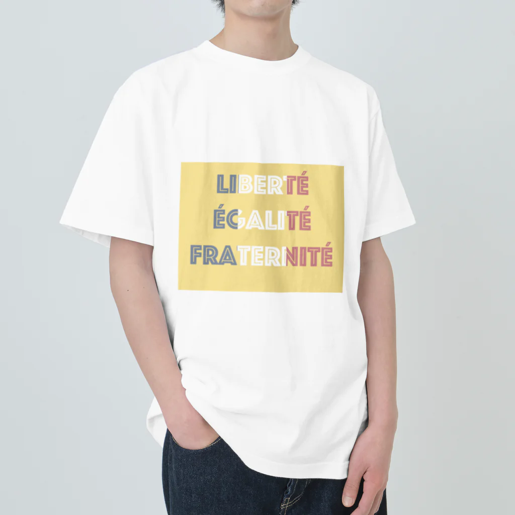 frenchfrenchのLiberté Égalité Fraternité Heavyweight T-Shirt