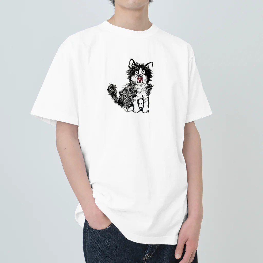 hare-yaの黒猫ニャー Heavyweight T-Shirt