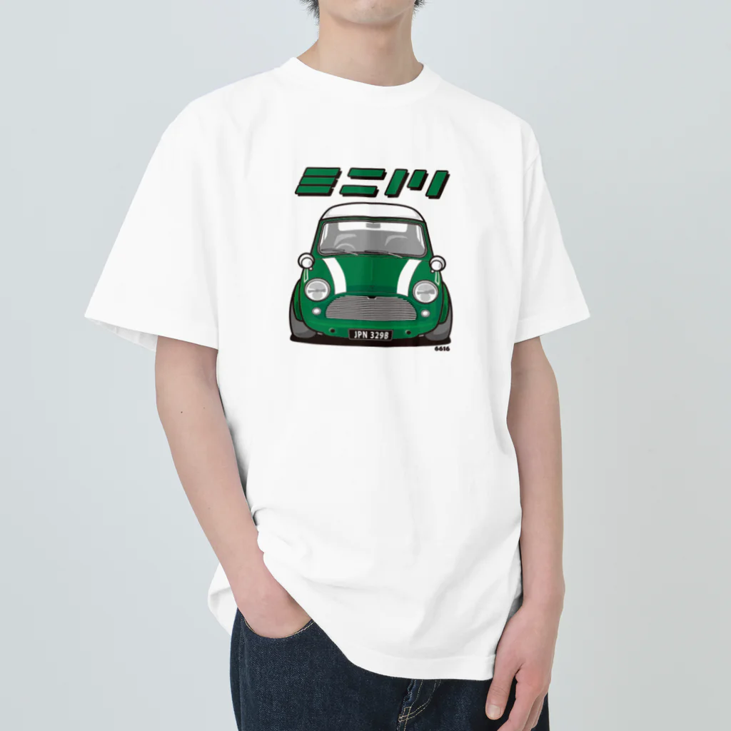 DwanG・・ dog & garden +🇬🇧cars items のミニノリ(GREEN) ヘビーウェイトTシャツ