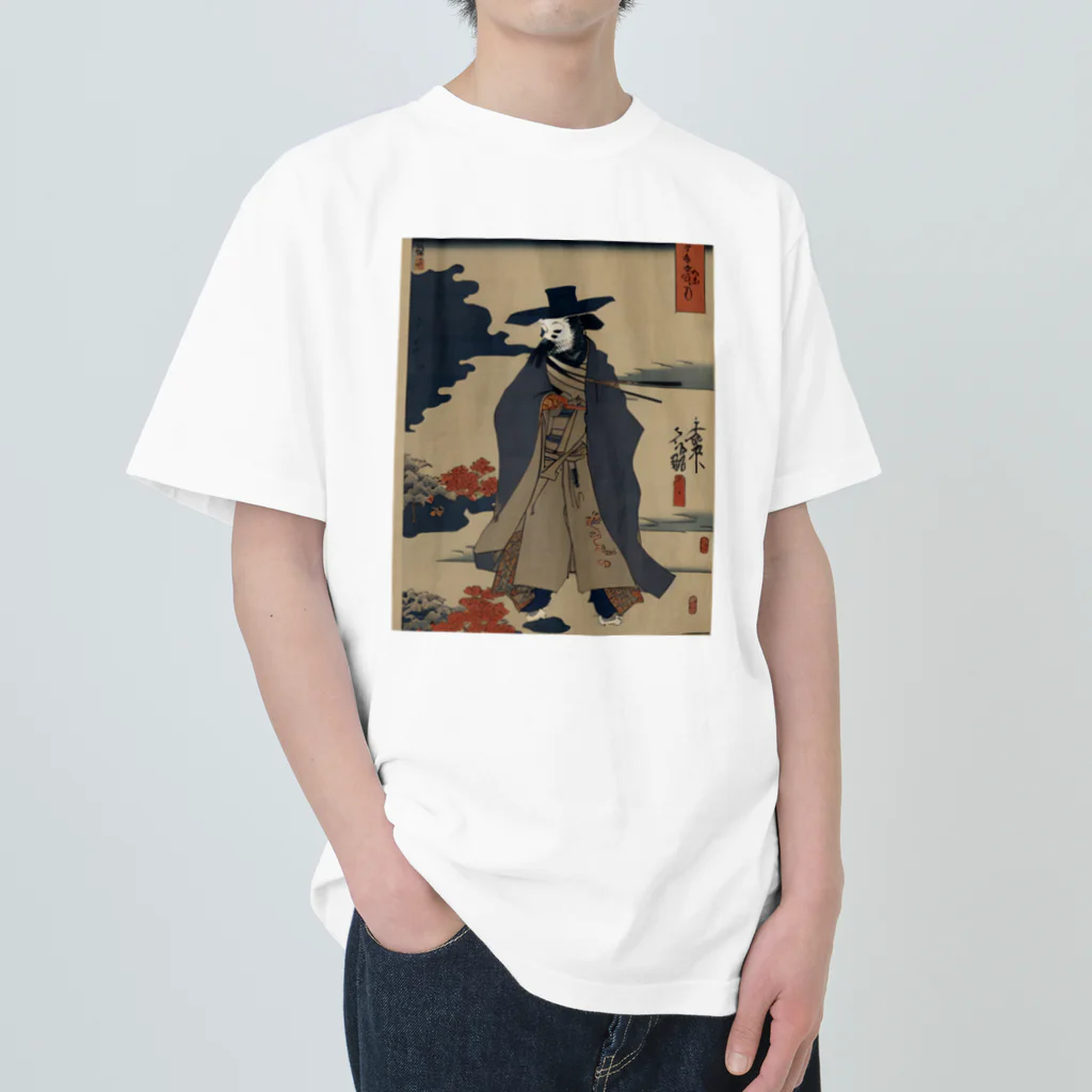 じすとすくの江戸時代後期に実在しない日本で独自の進化を遂げたスチームパンク錬金術ペスト医師 ヘビーウェイトTシャツ