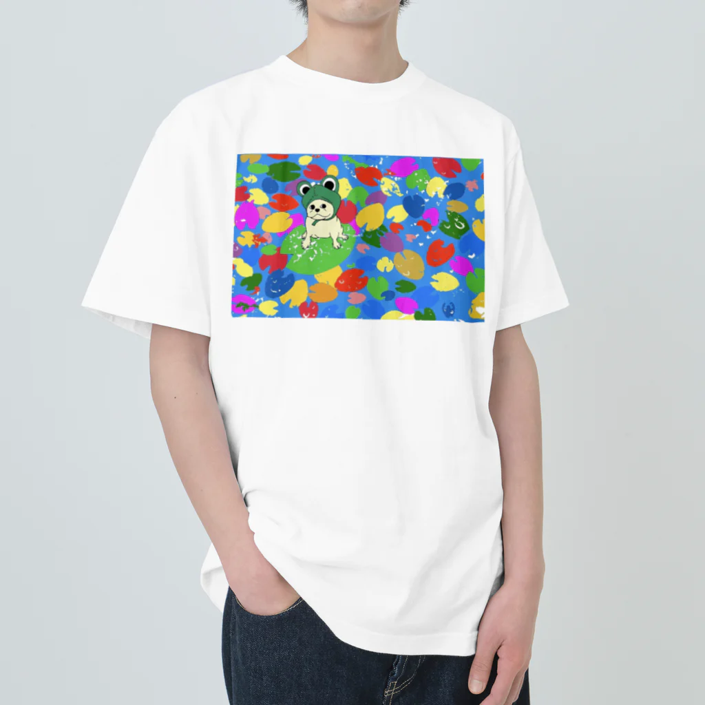 ナミノコ雑貨店のフレブルカエル Heavyweight T-Shirt