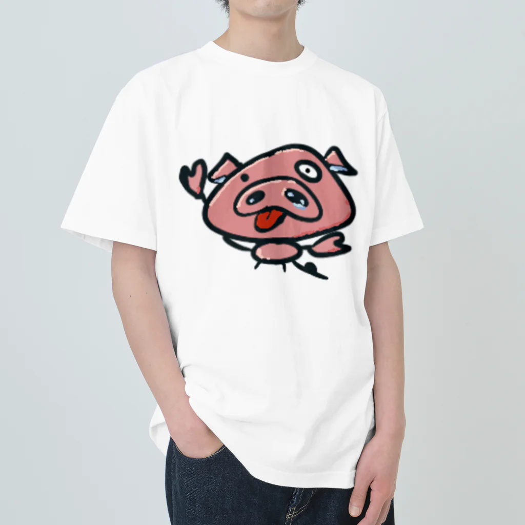 みかんのTARO作品　ラリ豚 Heavyweight T-Shirt