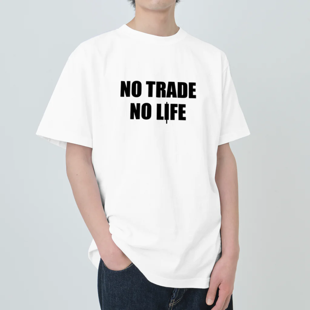 ニポトレ本舗☆投資家とトレーダーに捧ぐのノートレード・ノーライフ。NO TRADE NO LIFE Heavyweight T-Shirt