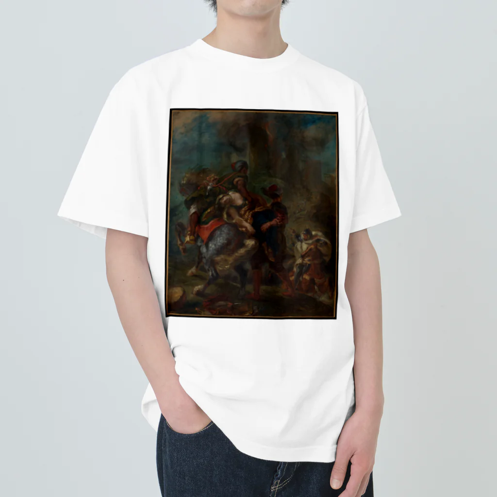 kaigaのレベッカの誘拐 / ウジェーヌ・ドラクロワ / The Abduction of Rebecca / Eugène Delacroix / 1846 ヘビーウェイトTシャツ