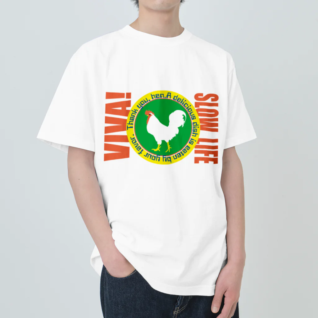 3800-MARKET-NEOのVIVA SLOW LIFE ヘビーウェイトTシャツ