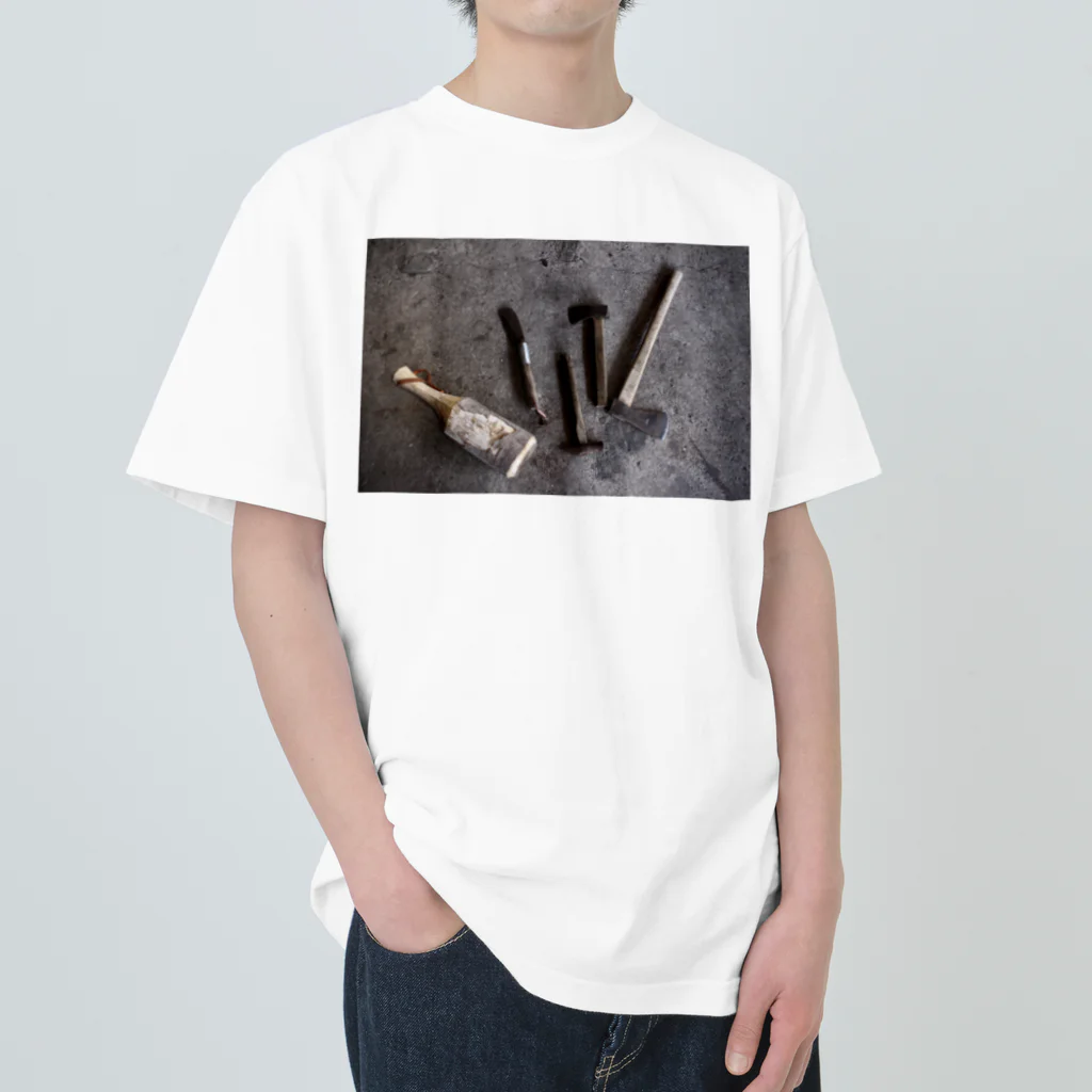 NAKAHARAMOKUZAI GOODS SHOPの中原木材の道具 Heavyweight T-Shirt