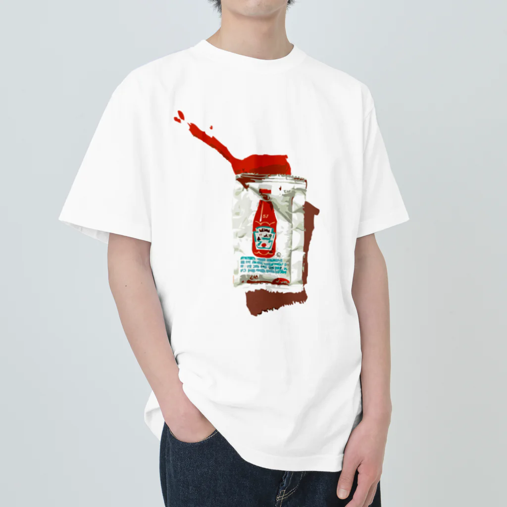 daddy-s_junkfoodsのKETCHUP Heavyweight T-Shirt