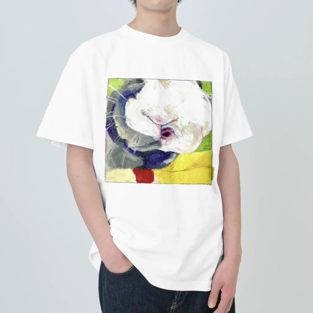 Rainy_Rainyのドアップうさぎ ヘビーウェイトTシャツ