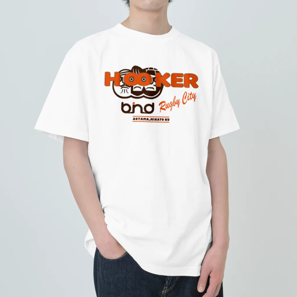 b.n.d [街中でもラグビーを！]バインドのHOOKER#2 ヘビーウェイトTシャツ